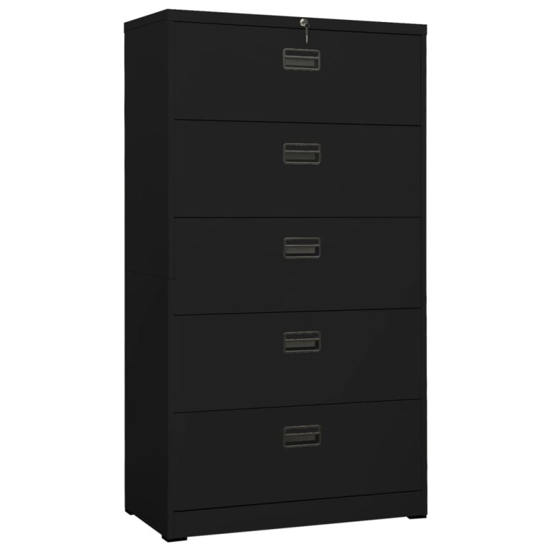 Arquivador 90x46x164 cm aço preto-Arquivadores-Home Retail