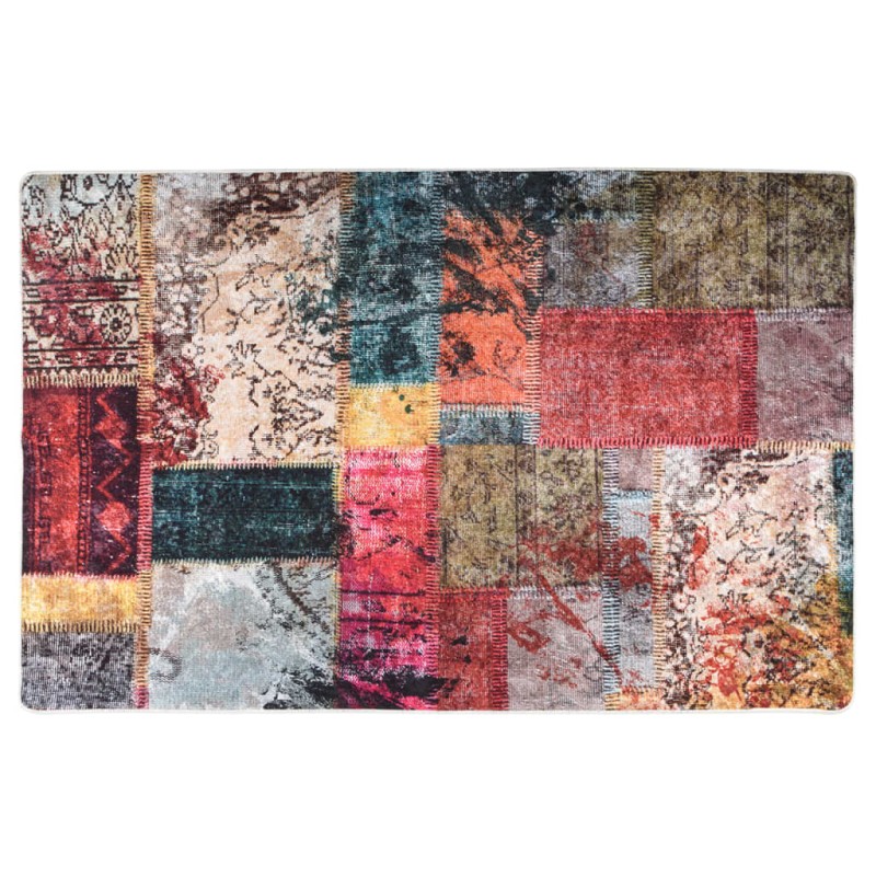 Tapete lavável antiderrapante 80x150 cm patchwork multicor-Tapetes-Home Retail