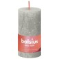 Bolsius Velas rústicas cilíndricas Shine 8pcs 100x50 mm cinzento areia