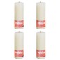 Bolsius Velas rústicas cilíndricas Shine 4 pcs 190x68 mm pérola suave