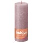 Bolsius Velas rústicas cilíndricas Shine 4pcs 190x68mm rosa cinza