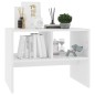 Mesa de apoio 60x40x45 cm contraplacado branco brilhante