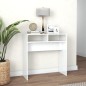 Mesa consola 78x30x80 cm derivados de madeira branco brilhante