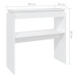 Mesa consola 80x30x80 cm derivados de madeira branco