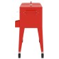 Carrinho refrigerador com rodas 92x43x89 cm vermelho