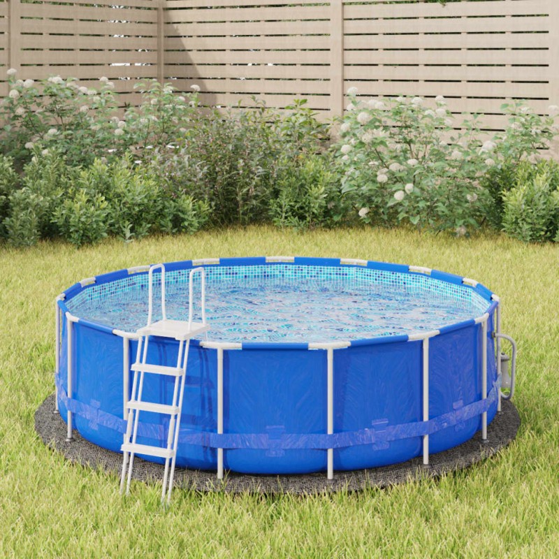 Pano para chão de piscinas Ø244 cm poliéster geotêxtil cinza-Capas para piscinas e plástico para forrar pisos-Home Retail