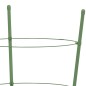 Suportes p/ plantas de jardim c/ 3 anéis 5 pcs 75 cm aço verde