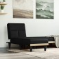 Chaise longue tecido preto