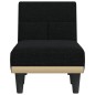 Chaise longue tecido preto