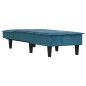 Chaise longue veludo azul