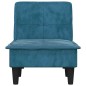 Chaise longue veludo azul