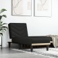 Chaise longue tecido preto