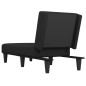 Chaise longue tecido preto