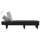 Chaise longue tecido cinzento-escuro