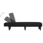 Chaise longue tecido preto