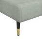 Chaise longue veludo cinzento-claro