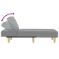 Chaise longue tecido cinzento-claro