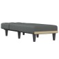 Chaise longue tecido cinzento-escuro