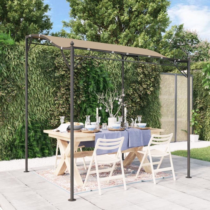 Toldo 2x2,3 m 180 g/m² tecido e aço cinzento-acastanhado-Toldos e gazebos-Home Retail