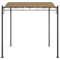 Toldo 2x2,3 m 180 g/m² tecido e aço cinzento-acastanhado