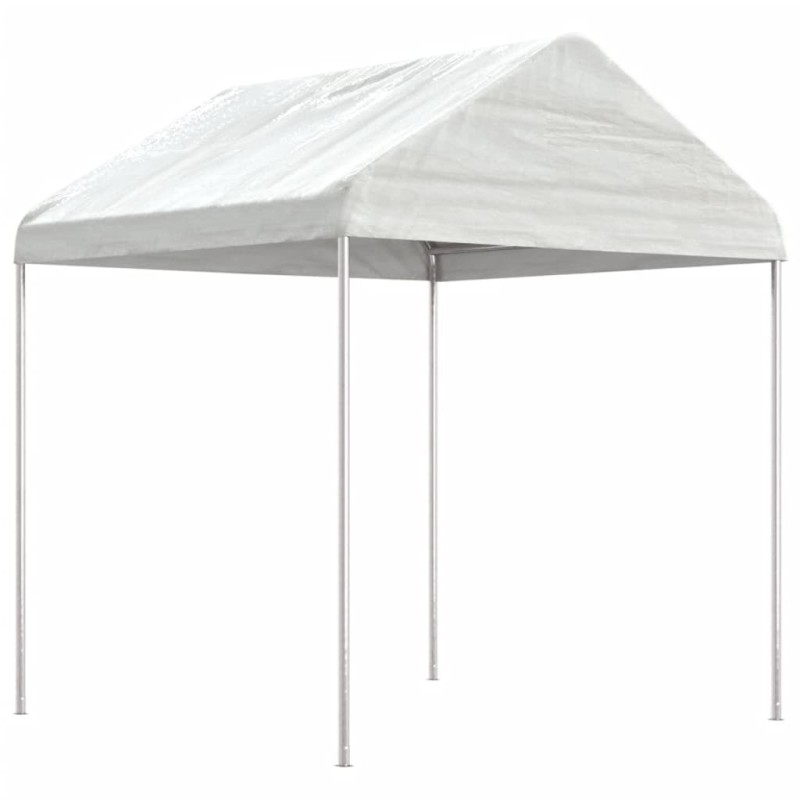 Gazebo com telhado 2,28x2,23x2,69 m polietileno branco-Toldos e gazebos-Home Retail