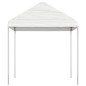 Gazebo com telhado 2,28x2,23x2,69 m polietileno branco