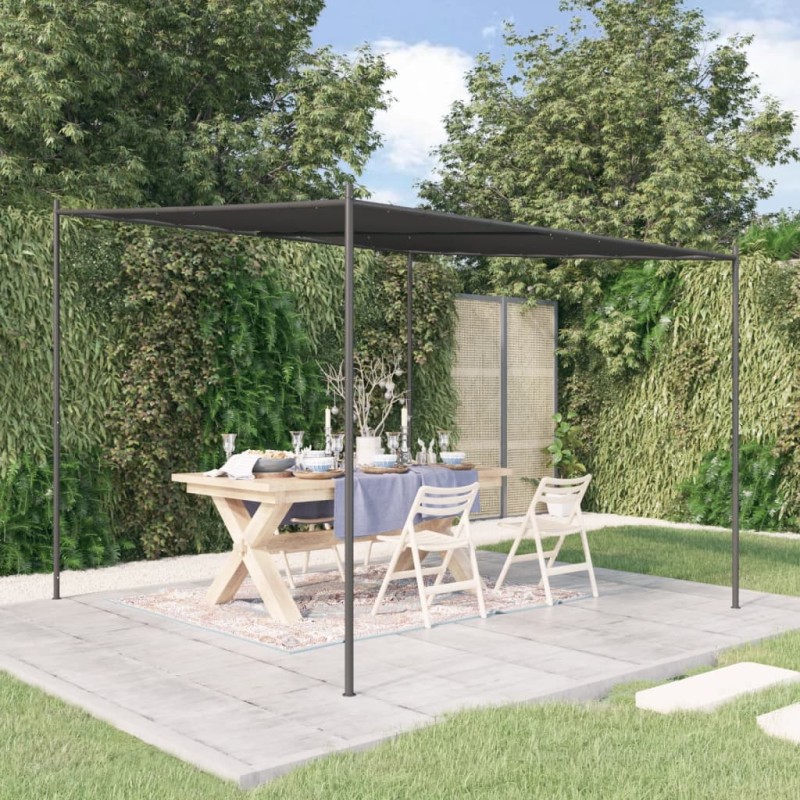 Gazebo 3x3 m 180 g/m² tecido e aço antracite-Toldos e gazebos-Home Retail