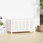 Caixa de arrumação jardim 115x49x60 cm pinho maciço branco