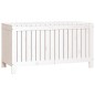 Caixa de arrumação jardim 115x49x60 cm pinho maciço branco