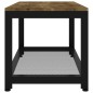 Mesa de centro 90x45x45 cm MDF e ferro castanho-escuro e preto