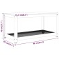 Mesa de centro 90x45x45 cm MDF e ferro castanho-escuro e preto