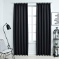 Cortinas blackout com ganchos 2 pcs 140x245 cm preto