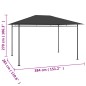 Gazebo 384x281x270 cm 180 g/m² antracite