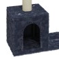 Árvore p/ gatos c/ postes arranhadores sisal 60 cm cinza-escuro