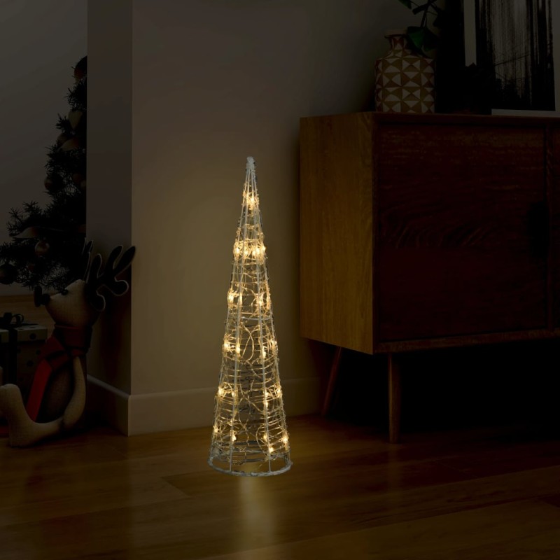 Pirâmide iluminação decorat. LEDs acrílico 60cm branco quente-Luzes de Natal-Home Retail