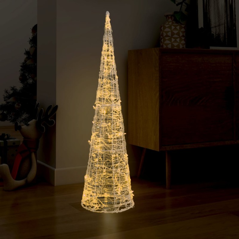 Pirâmide iluminação decorat. LEDs acrílico 120 cm branco quente-Luzes de Natal-Home Retail