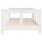 Estrutura de cama infantil 70x140 cm pinho maciço branco