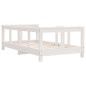 Estrutura de cama infantil 70x140 cm pinho maciço branco