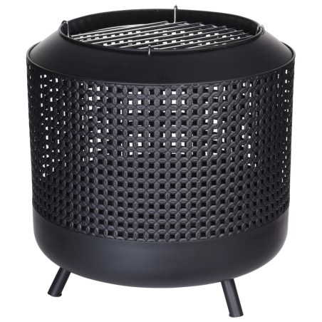 ProGarden Braseira com grelha BBQ 50x51 cm preto