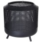 ProGarden Braseira com grelha BBQ 50x51 cm preto