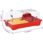 Gaiola para hamster 57x33x26 cm polipropileno vermelho