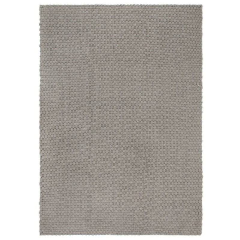 Tapete retangular natural 120x180 cm algodão cinza-Tapetes-Home Retail