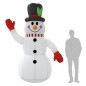 Boneco de neve insuflável com luzes LED 300 cm