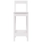 Cadeiras de bar 2 pcs 40x41,5x112 cm pinho maciço branco