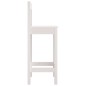 Cadeiras de bar 2 pcs 40x41,5x112 cm pinho maciço branco