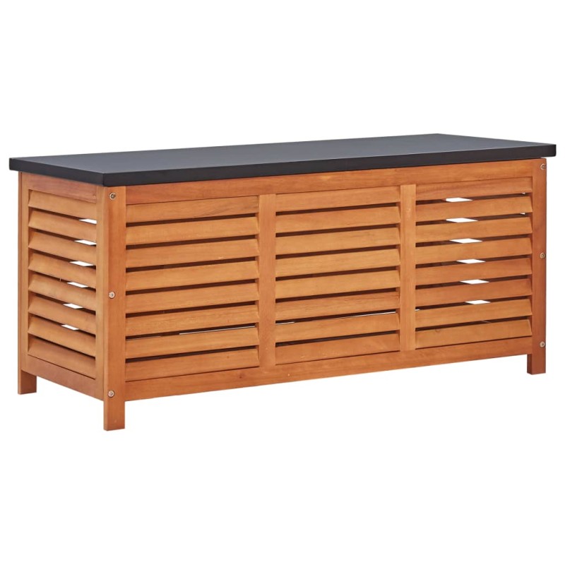 Caixa arrumação p/ jardim 117x50x55 cm madeira eucalipto maciça-Baús para armazenamento exterior-Home Retail