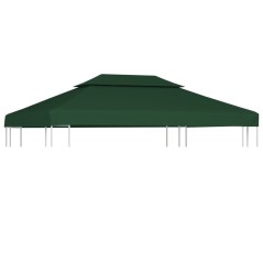 Cobertura de substituição p/ gazebo 310 g/m² verde 3x4 m