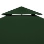 Cobertura de substituição p/ gazebo 310 g/m² verde 3x4 m