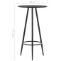 5 pcs conjunto de bar tecido preto