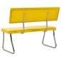 Banco 110 cm veludo amarelo mostarda